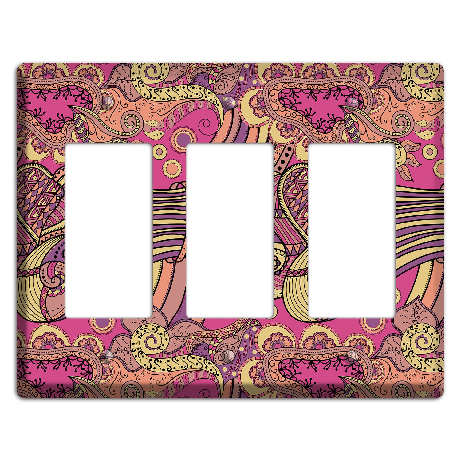 Retro Flourish 1 3 Rocker Wallplate