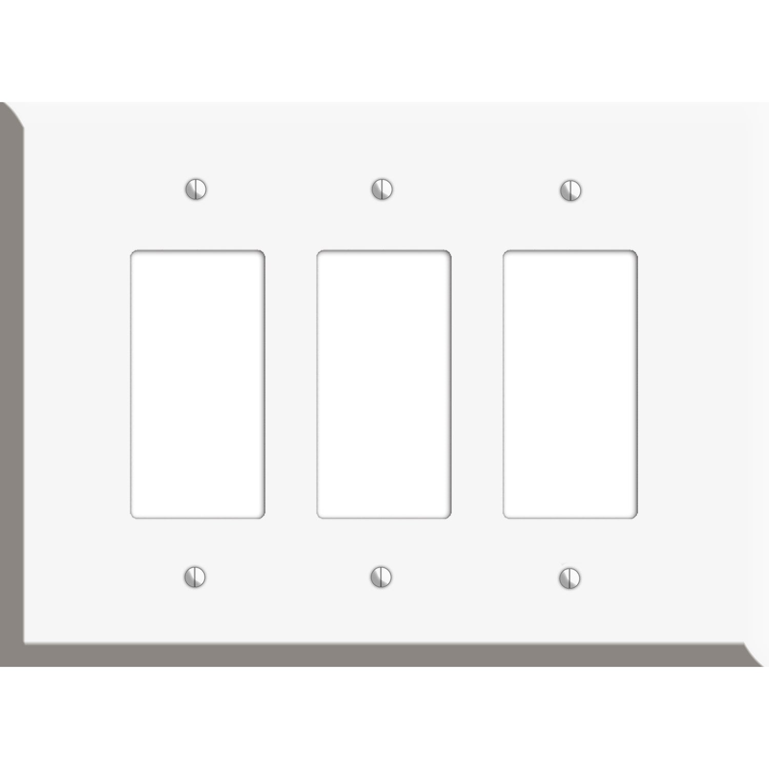 Oversized Discontinued White Metal 3 Rocker Wallplate