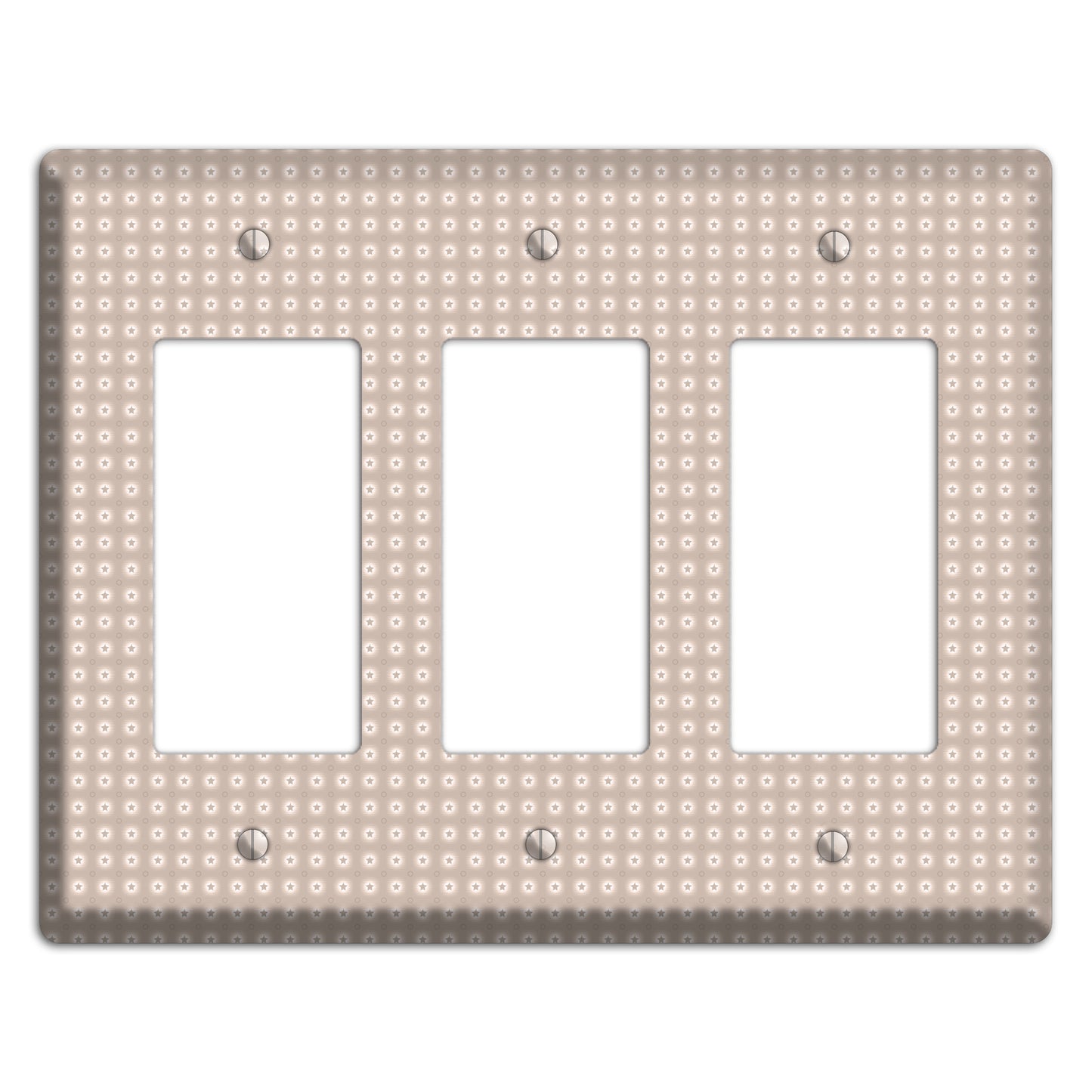 Beige with Circled Stars 3 Rocker Wallplate