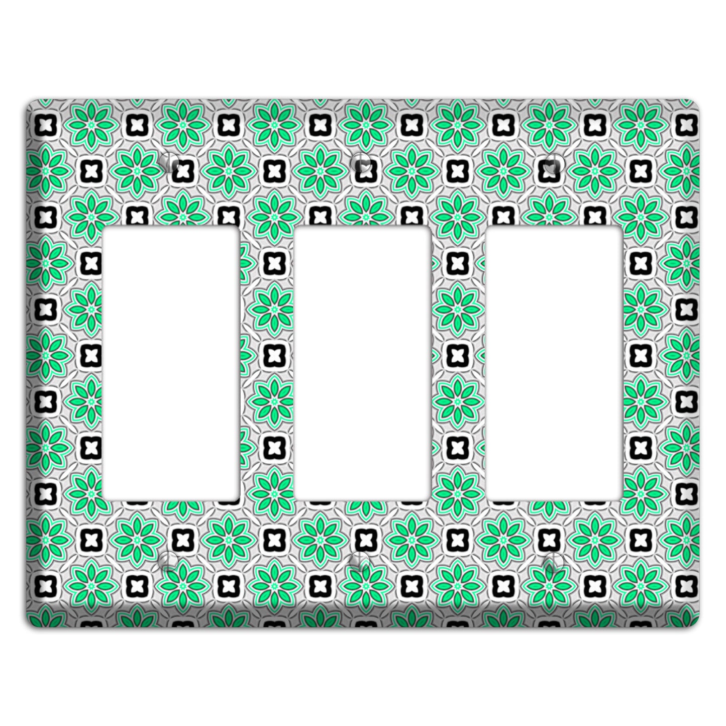 Green Foulard 6 3 Rocker Wallplate