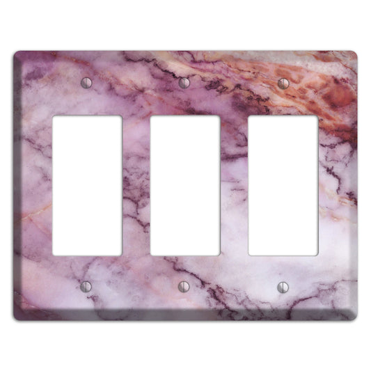 Lily Marble 3 Rocker Wallplate