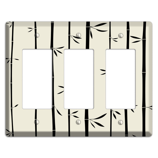 Beige Bamboo 3 Rocker Wallplate