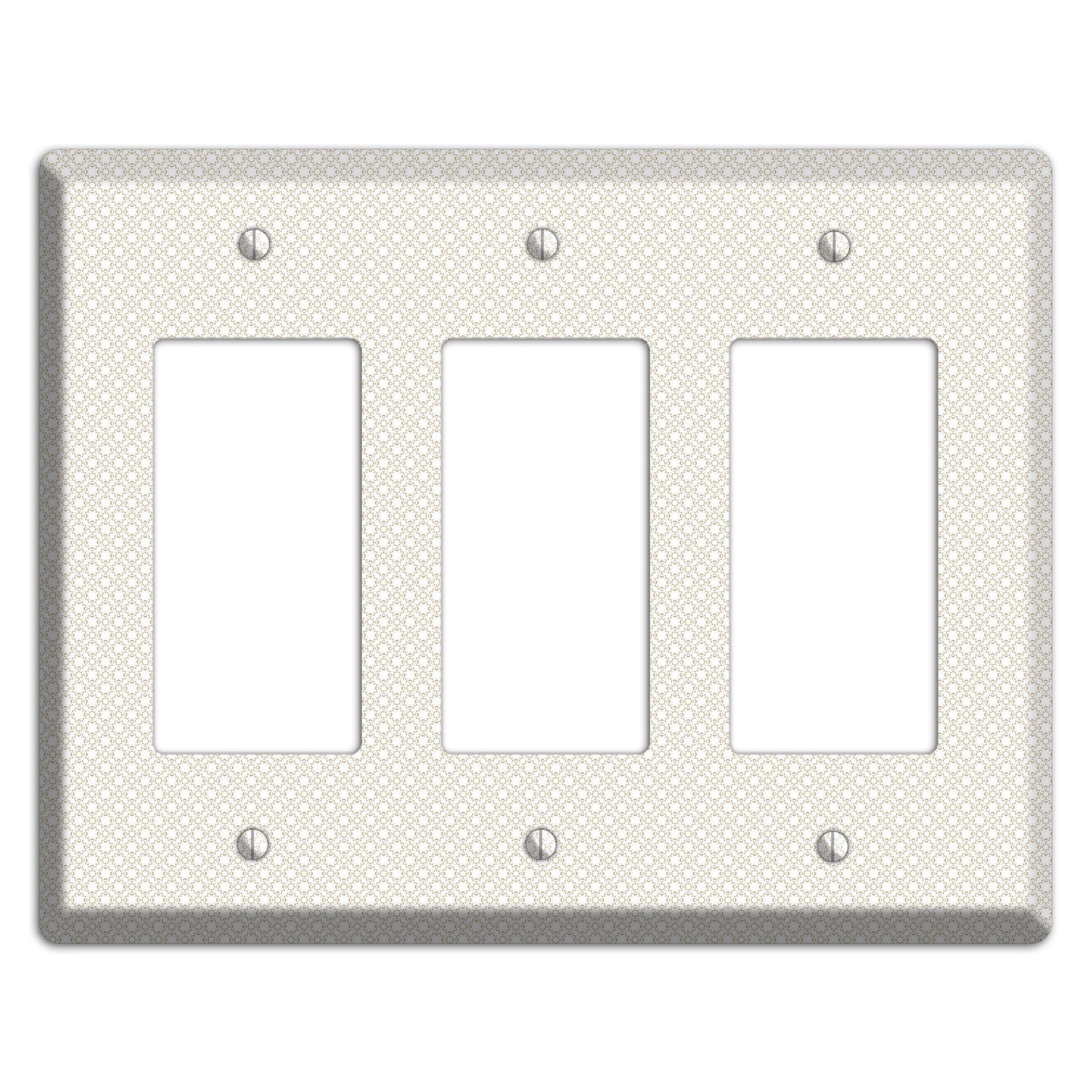 Off White Geometric 3 Rocker Wallplate