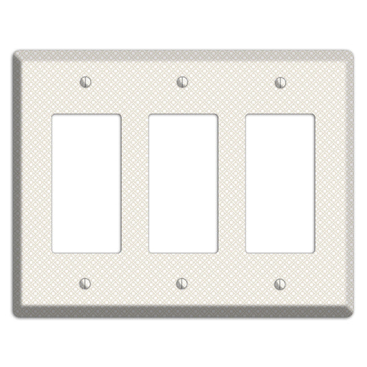 Off White Geometric 3 Rocker Wallplate