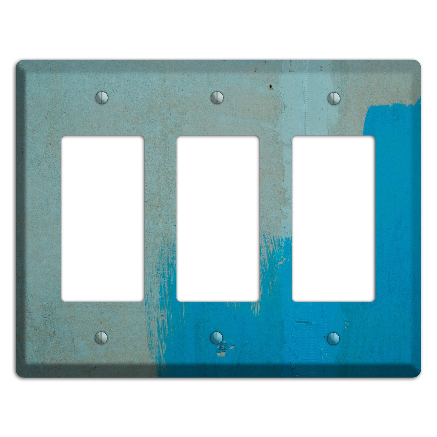 Blue Concrete 3 Rocker Wallplate