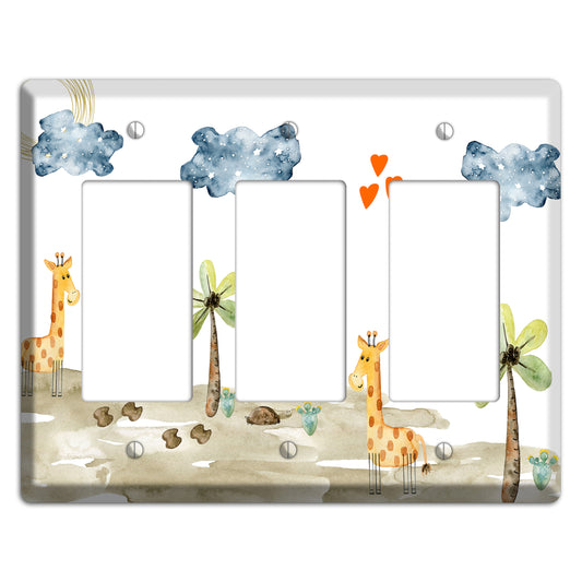 Giraffe 3 Rocker Wallplate