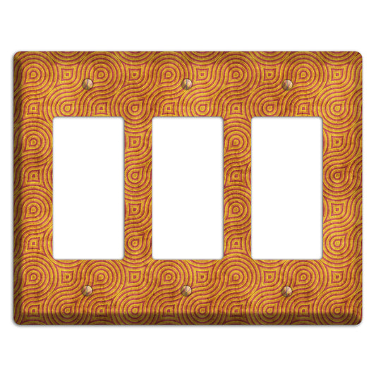 Red and Orange Swirl 3 Rocker Wallplate