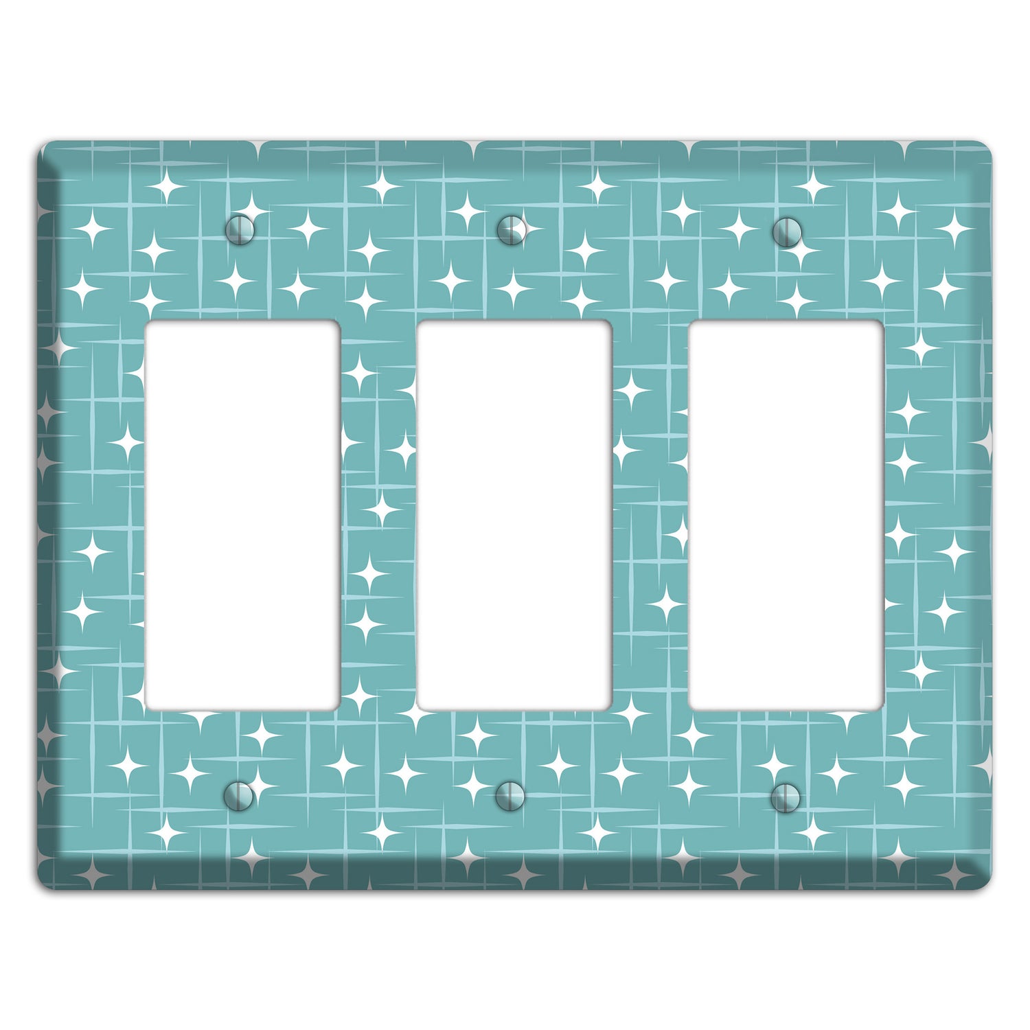 Blue Star Burst 3 Rocker Wallplate