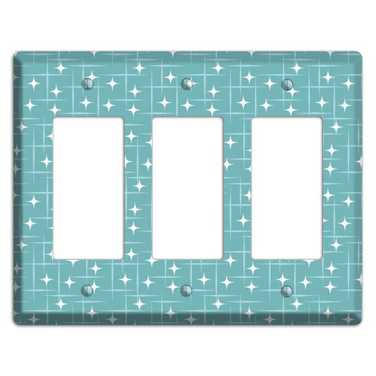 Blue Star Burst 3 Rocker Wallplate