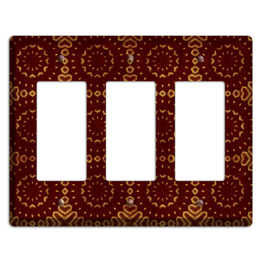 Maroon Grunge Suzani 3 3 Rocker Wallplate