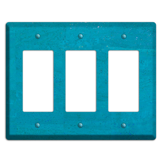 Bahama Blue Cork 3 Rocker Wallplate