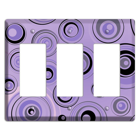 Lavender Circles 3 Rocker Wallplate