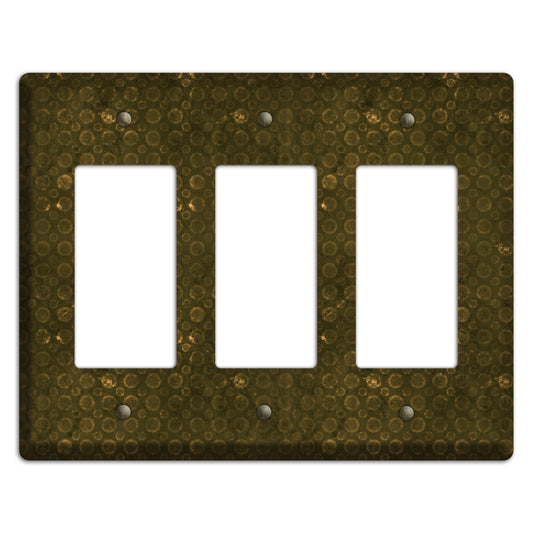 Olive Circles 3 Rocker Wallplate