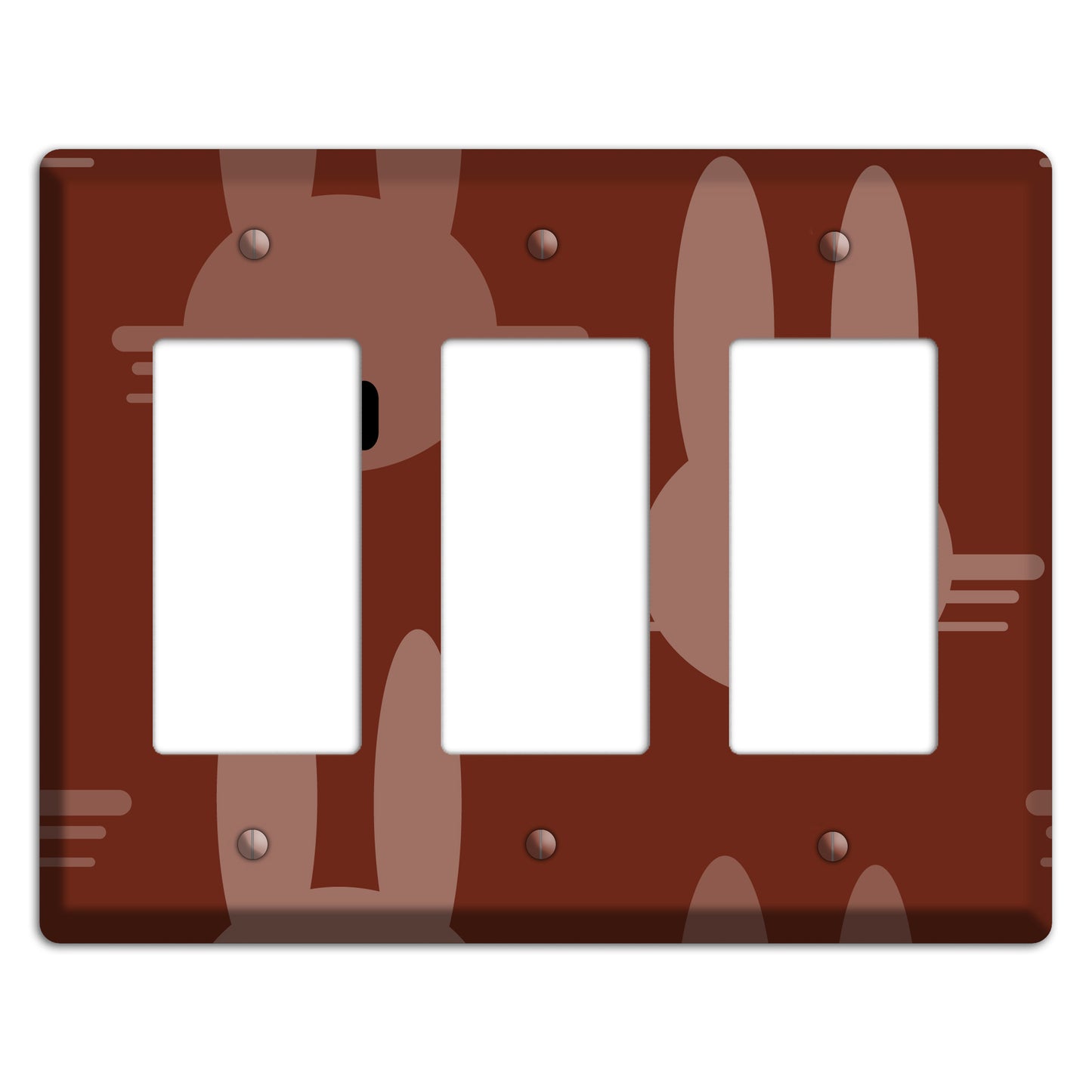 Maroon Bunny 3 Rocker Wallplate