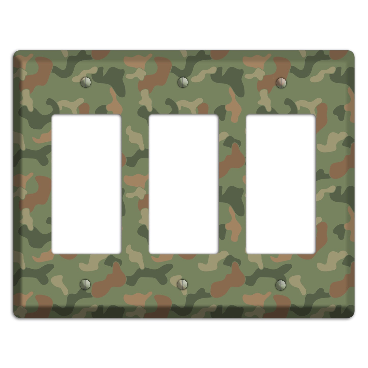 Jungle Green Camo 3 Rocker Wallplate