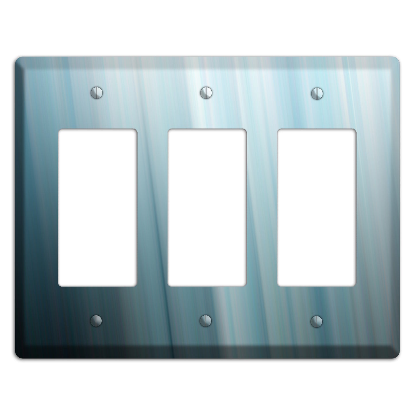 Dusty Blue Ray of Light 3 Rocker Wallplate