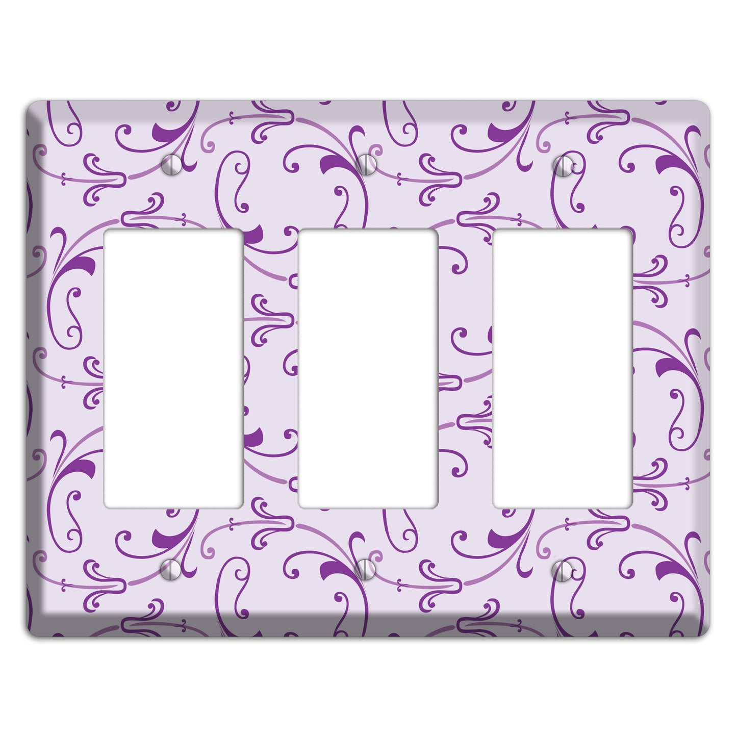 Lilac Victorian Sprig 3 Rocker Wallplate