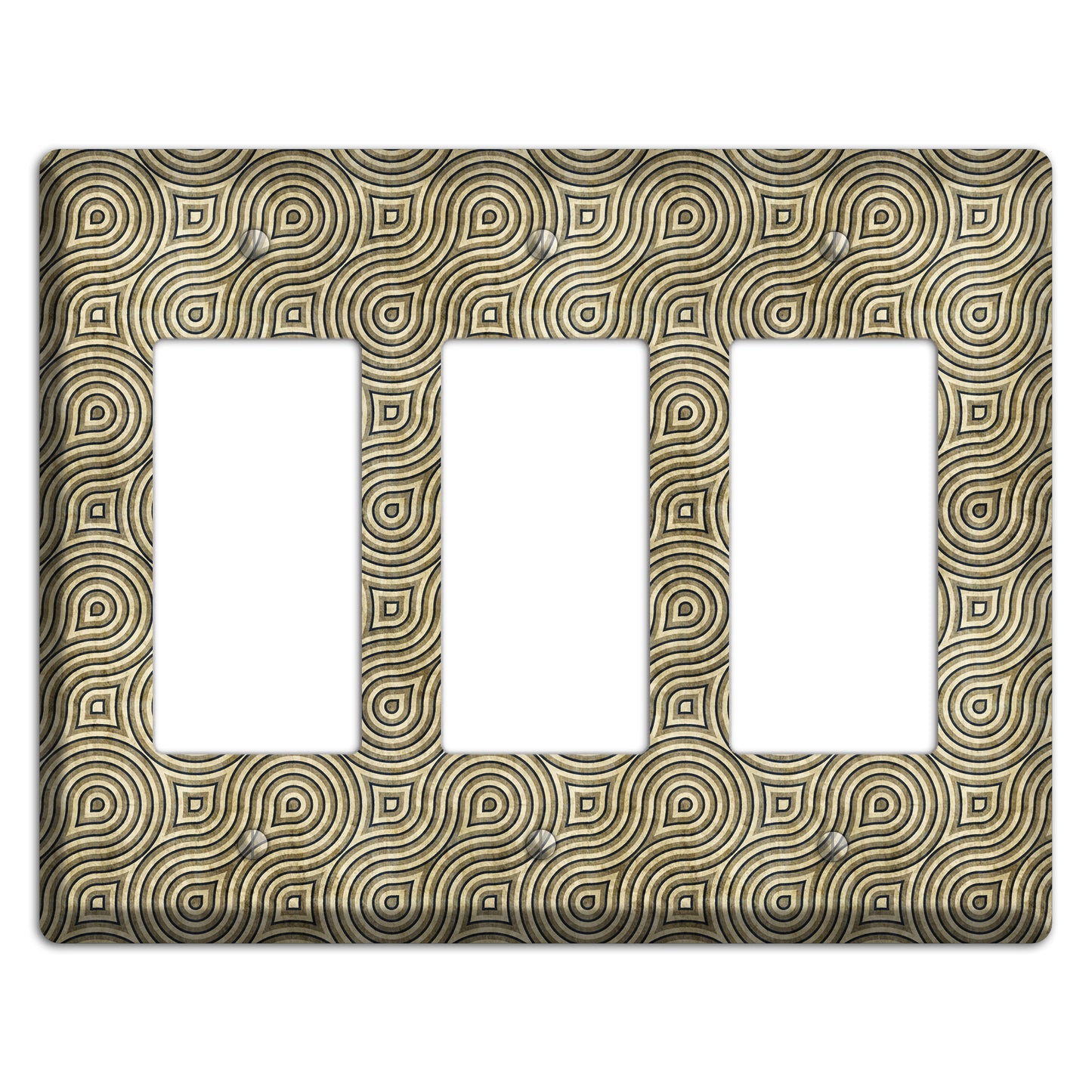 Olive Swirl 3 Rocker Wallplate