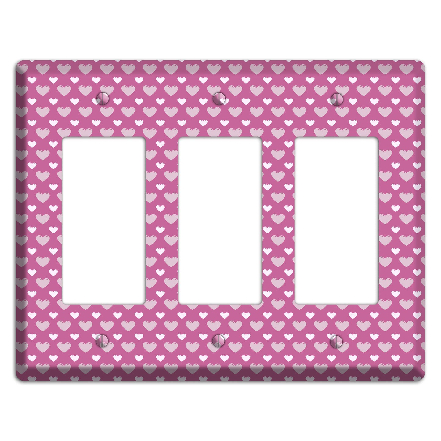 Tiled Small Hearts 3 Rocker Wallplate