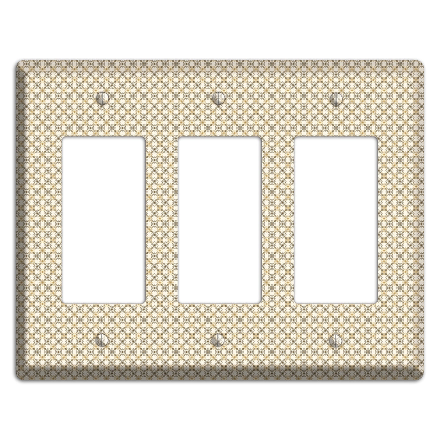 Multi Beige Tiled Arabesque 3 Rocker Wallplate