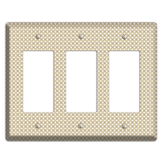 Multi Beige Tiled Arabesque 3 Rocker Wallplate