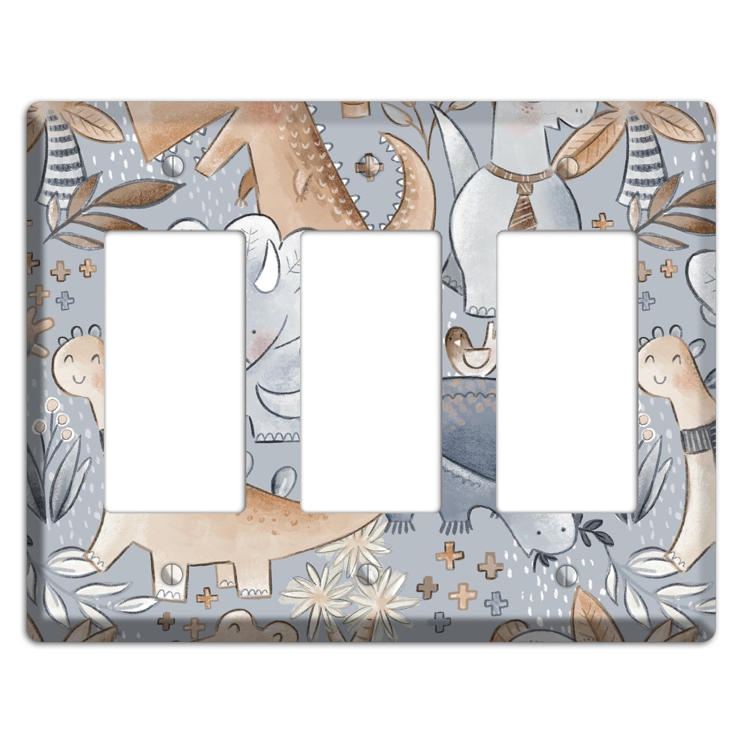 Dinosaur Friends 3 Rocker Wallplate