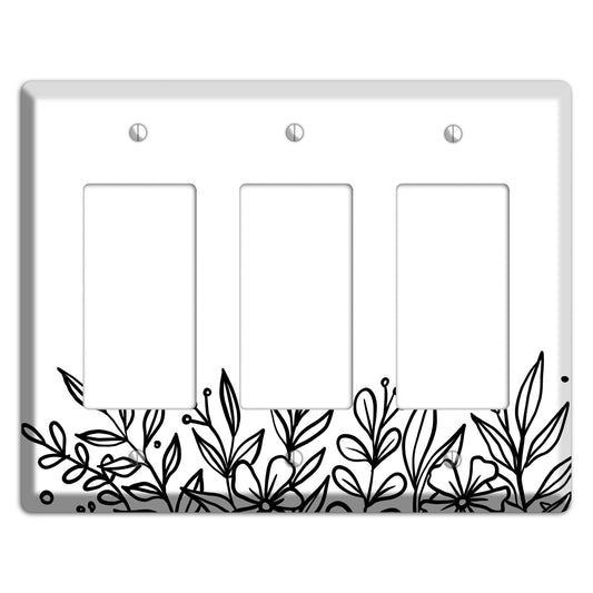 Hand-Drawn Floral 11 3 Rocker Wallplate