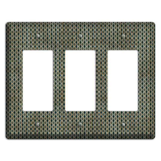 Dark Green Grunge Tiny Tiled Tapestry 3 3 Rocker Wallplate