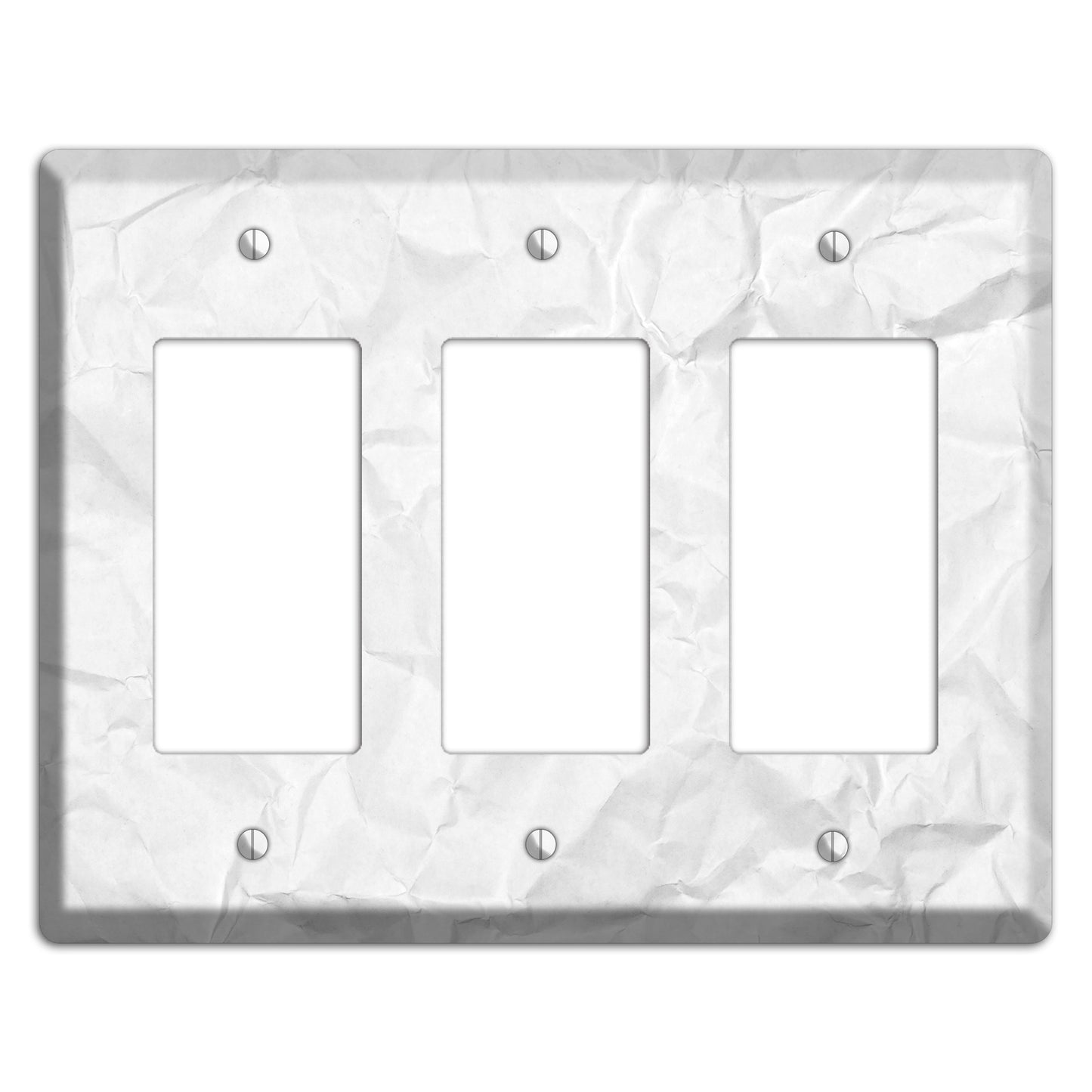 Concrete Crinkled Paper 3 Rocker Wallplate