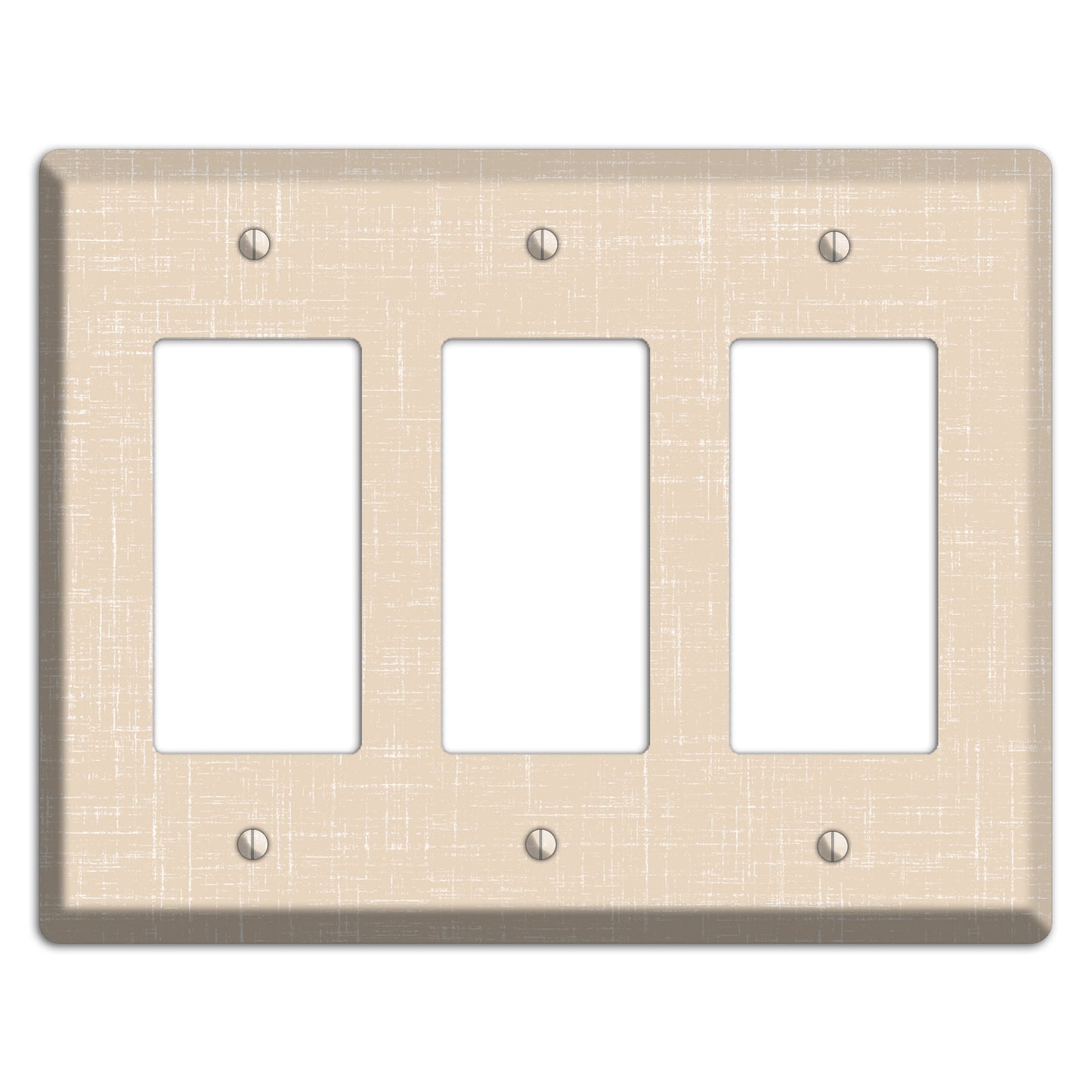 Double Spanish White Neutral Texture 3 Rocker Wallplate