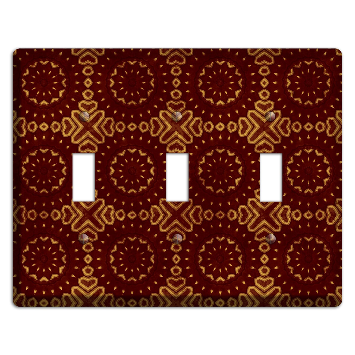 Maroon Grunge Suzani 3 3 Toggle Wallplate